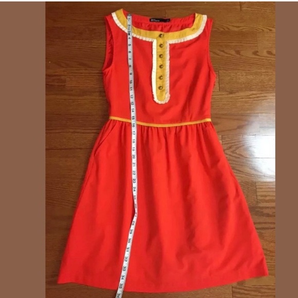 Dear creatures small dress Orange Pockets - Picture 5 of 8